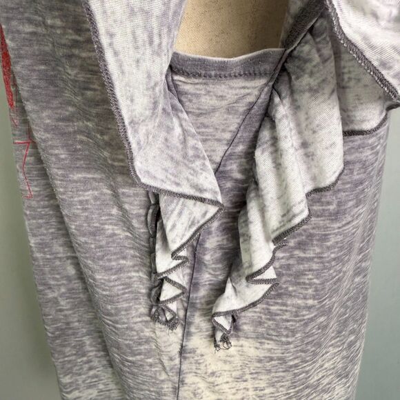 UGA Game Day Couture Women't Short Sleeve T-Shirt, Size XL, Ruffles, Gray & Red - Picture 10 of 14